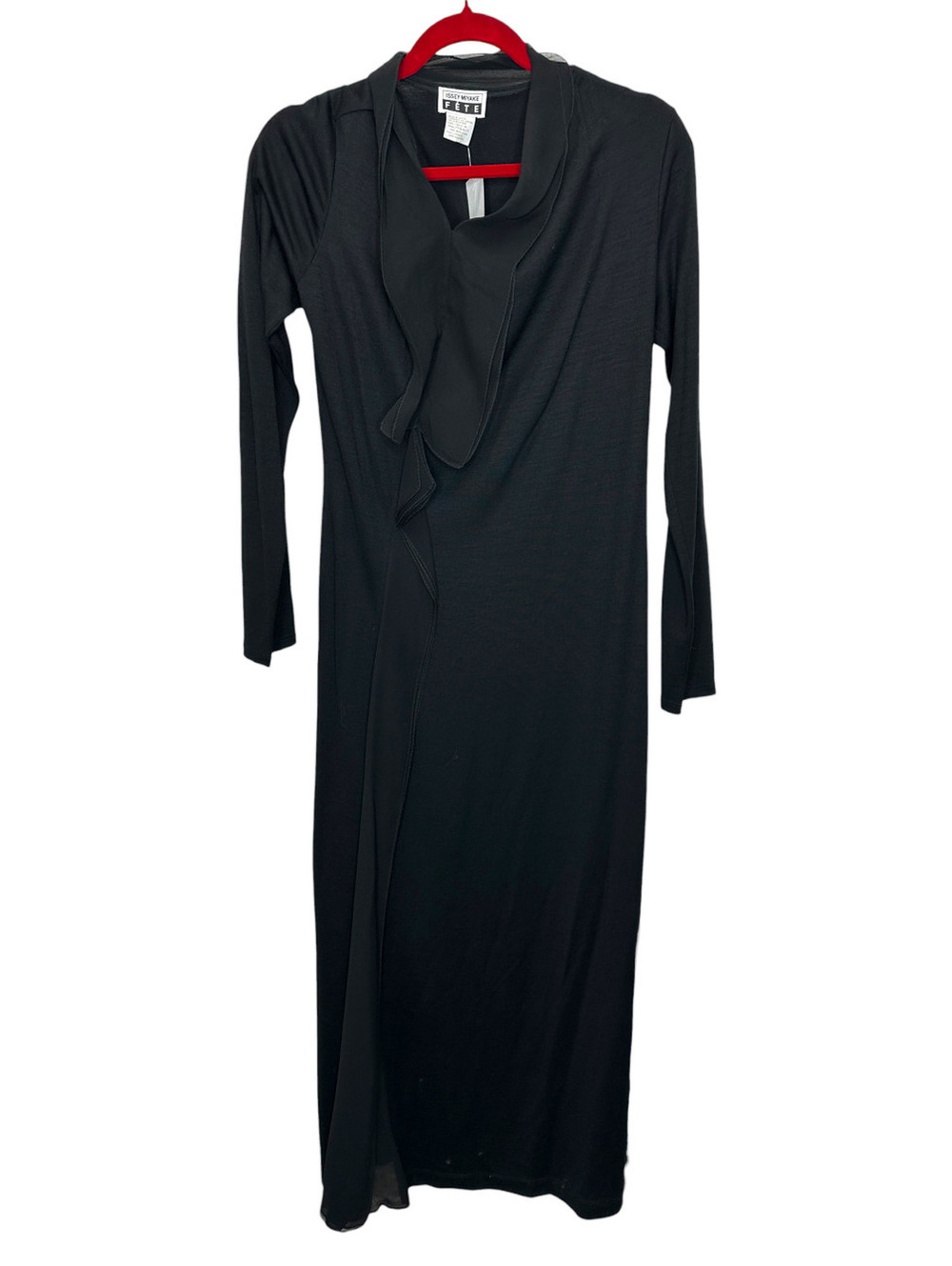 Issey Miyake Fete Black Wool Maxi Dress